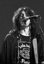 Bass guitarist singer Johnny Colt at a live concert with the Black- Old Photo picture