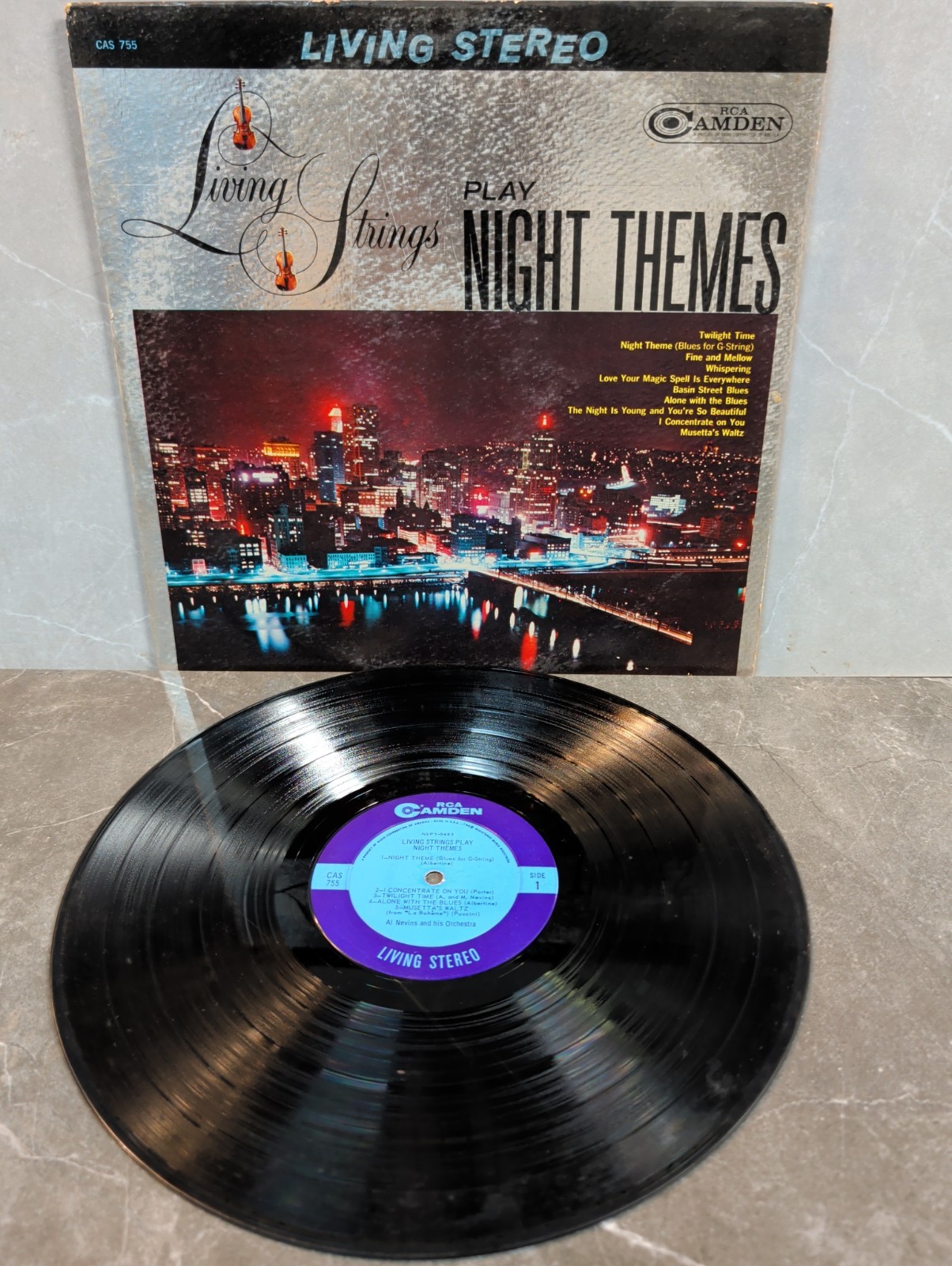 Living Strings Night Themes Vinyl Record ( R307 ) vintage vi record album LP
