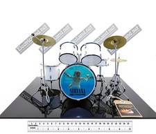 Mini Drum set NIRVANA nevermind album tribute 1:4 rock miniature collectible kit picture