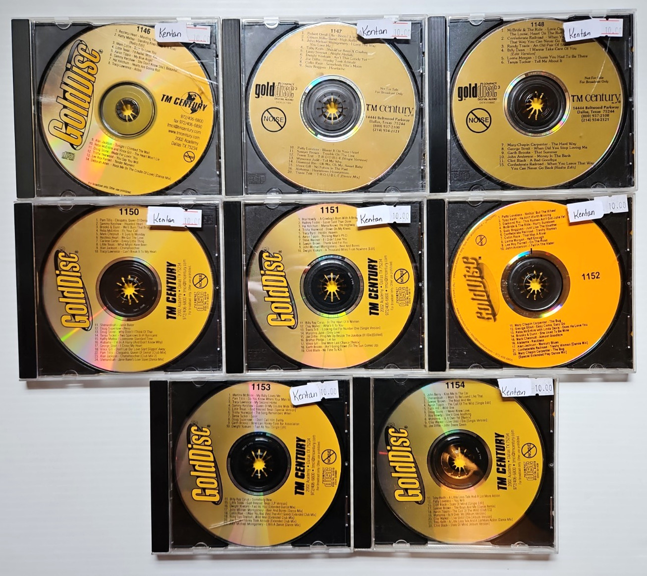 TM Century GoldDisc 1993 Country Radio Promo CD 1146 1147 1148 1150 1151 1154