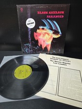 Black Sabbath Paranoid Lp Vinyl OG 1971 1st Press Hype/Insert EX/EX Wax picture