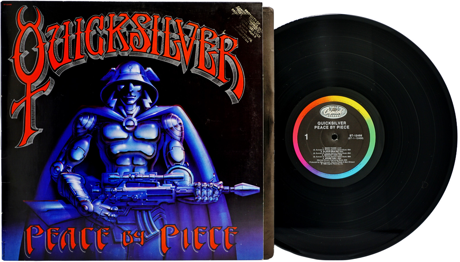 Quicksilver - Peace by Piece - 1986 Bob Ludwig Master Gold Stamp Promo Vinyl NM