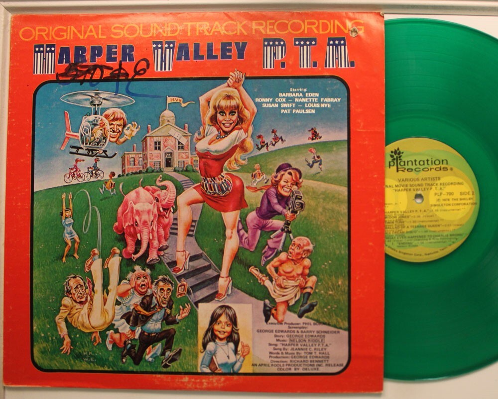 V/A Green Vinyl Lp Harper Valley P.T.A. Soundtrack On Plantation - Vg++ / Vg++