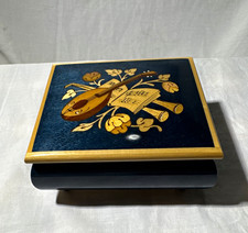 Vintage Reuge Swiss Movement Music Box Sorrento Italy Inlaid Mandolin Vienna picture