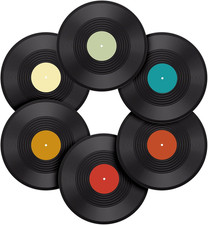 6 Pack 12In Blank Vinyl Record Decor, Fake Vintage Record for Indie Wall Aesthet picture