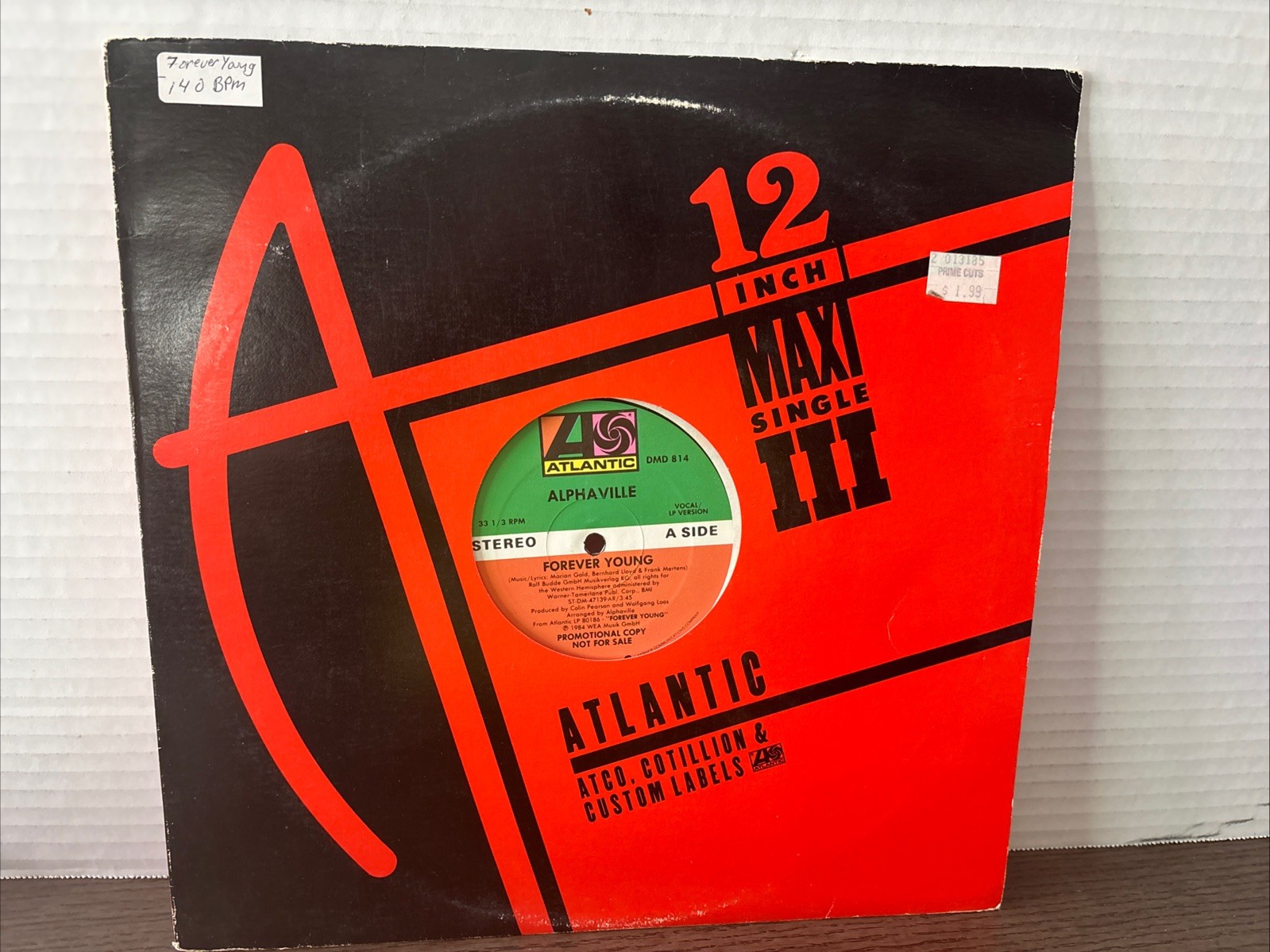 Lp Alphaville Forever Young Atlantic 1984. DMD 814. Promo Maxi, 1st Press. Rare