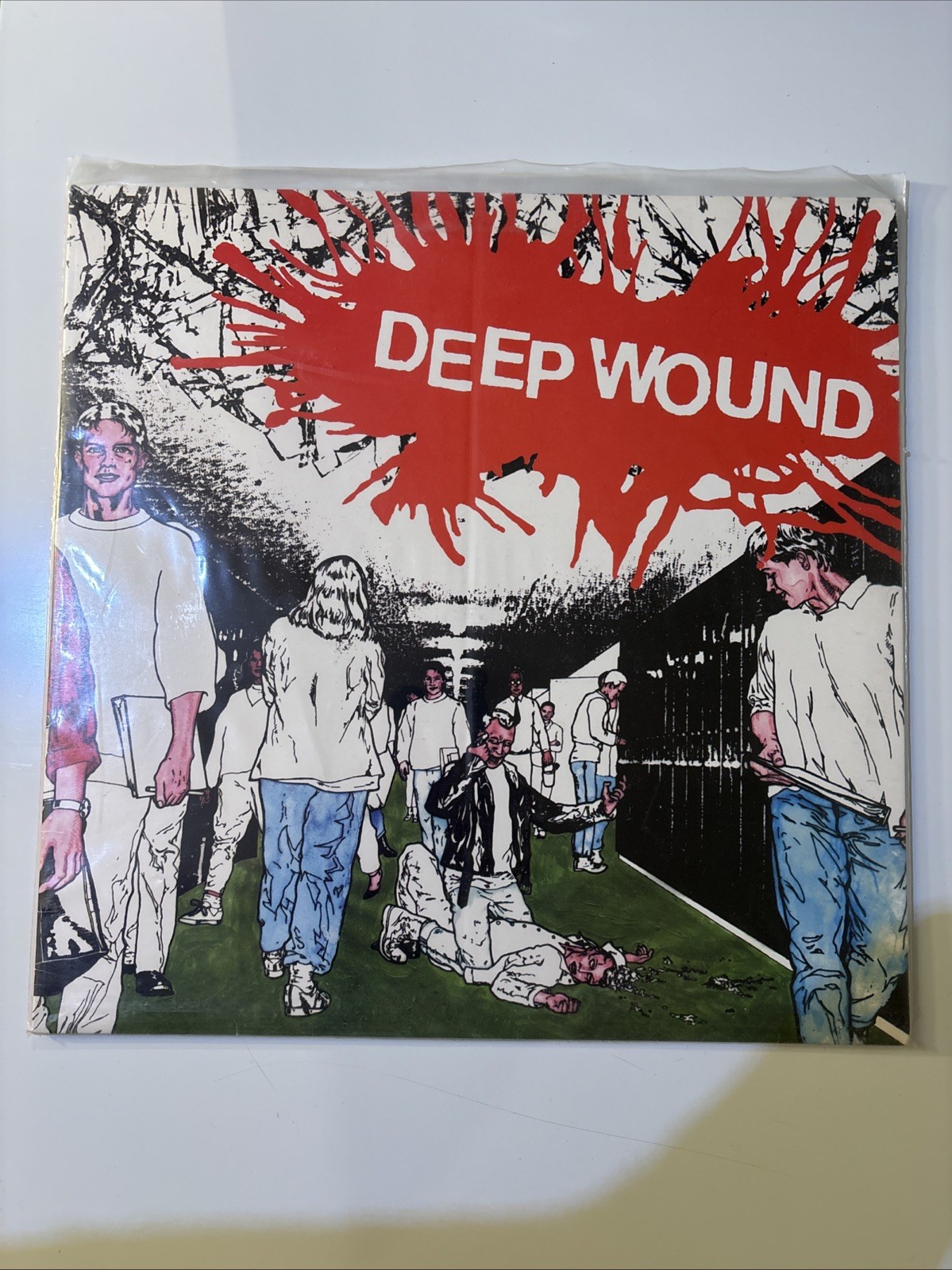 Deep Wound Self Titled Vinyl LP, EX/EX, Damaged Good Records