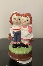 Raggedy Ann and Andy vintage music box--rotates and plays 