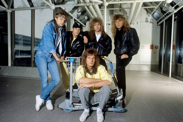 Europe Joey Tempest Etc Swedish Rock Band In Germany 1988 OLD MUSIC PHOTO 17