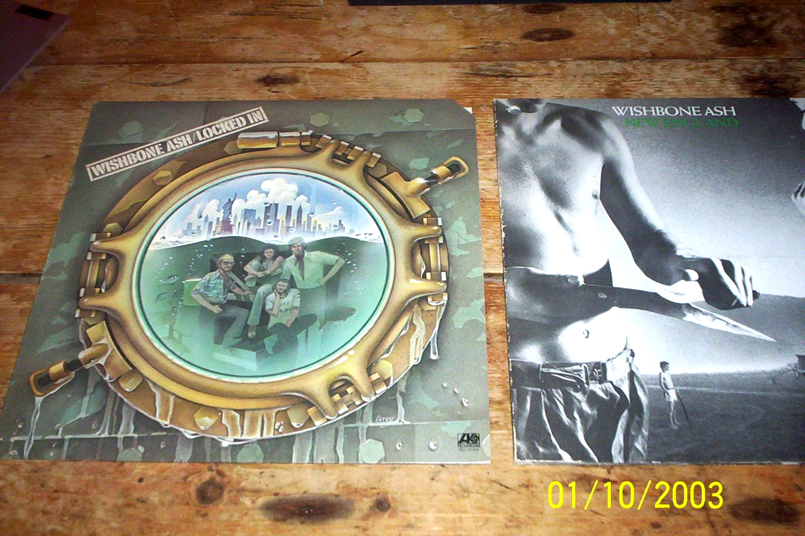 WISHBONE ASH  ( 2 ) 1976 Atlantic Records VINYL lot: LOCKED IN / NEW ENGLAND NM-