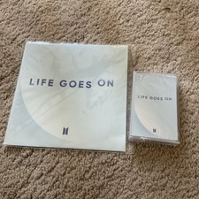 BRAND NEW SEALED BTS LIFE GOES ON CASSETTE + Open 7' Vinyl picture