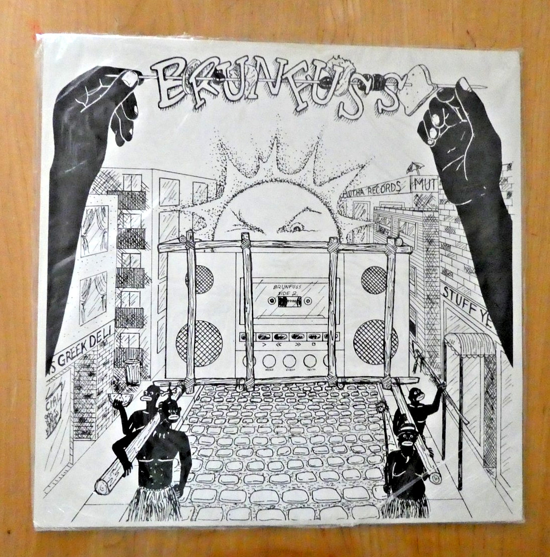 BRUNFUSS 1985 SEALED Green Vinyl New Brunswick NJ PUNK Garage VERY RARE RECORD