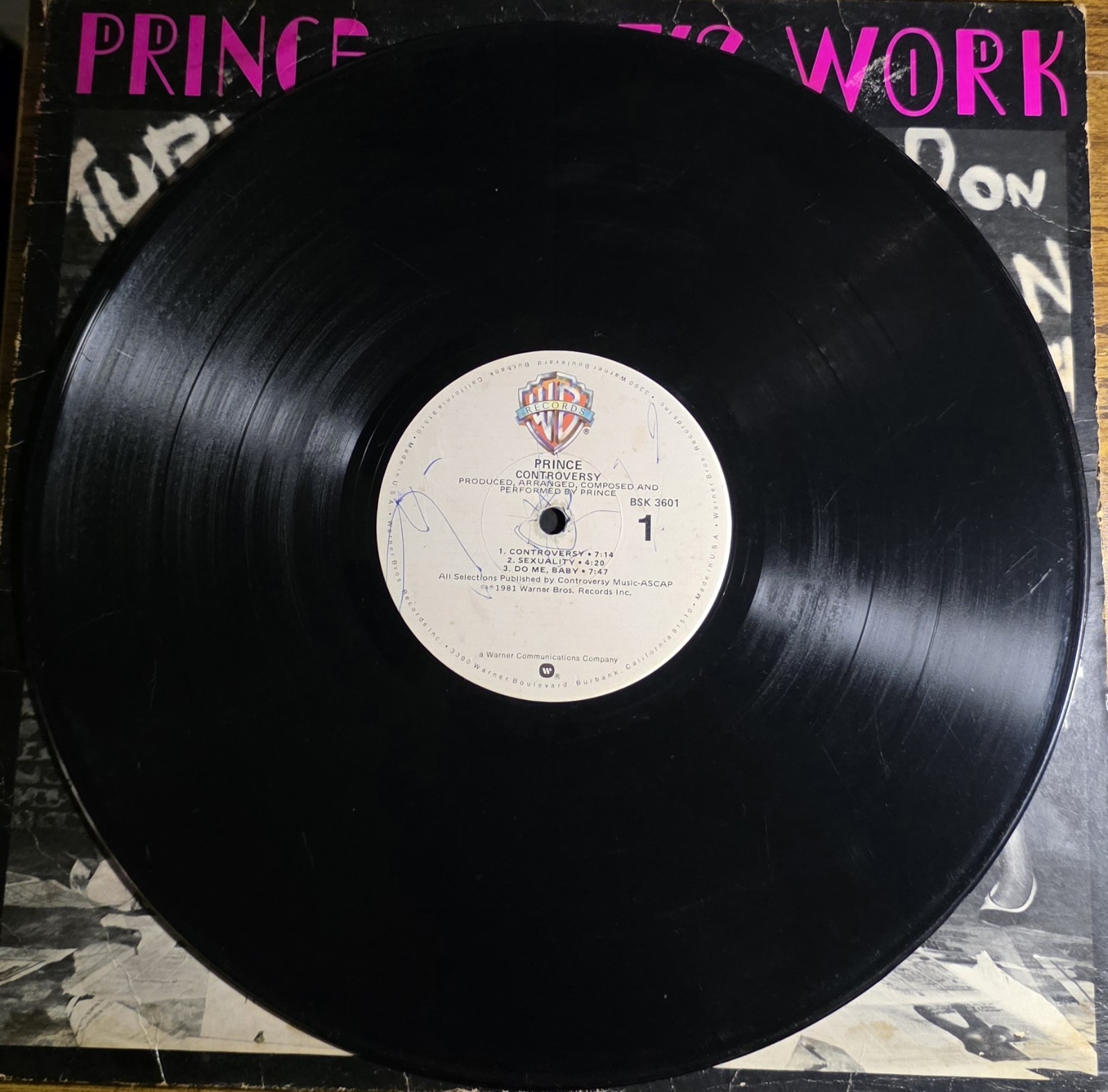 Prince Controversy Warner Bros. Records BSK 3601 12