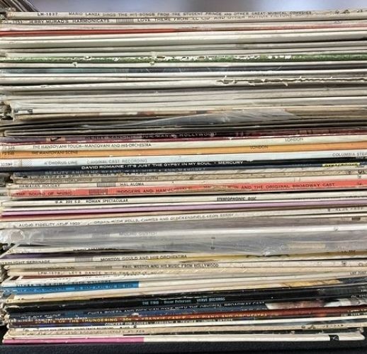 Mystery Lot of 10 Vintage Records with Free Box Set (See Description)