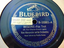 Van Alexander v P Kenny - Begone / You Are My Dream (1939) Bluebird 78, nice EX- picture