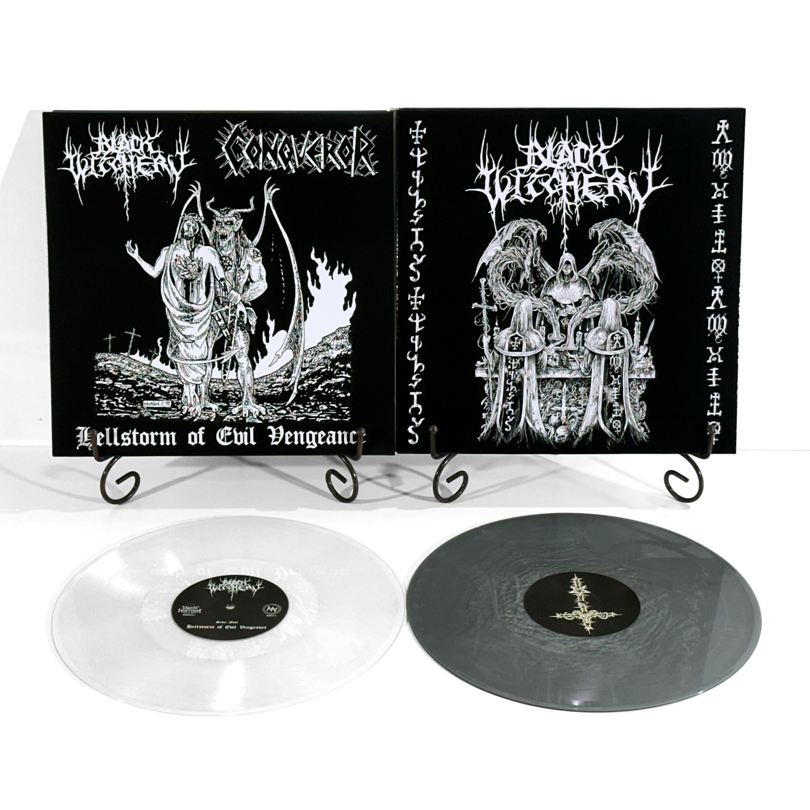 BLACK WITCHERY / CONQUEROR / REVENGE 2x Split LPs Colored Vinyl