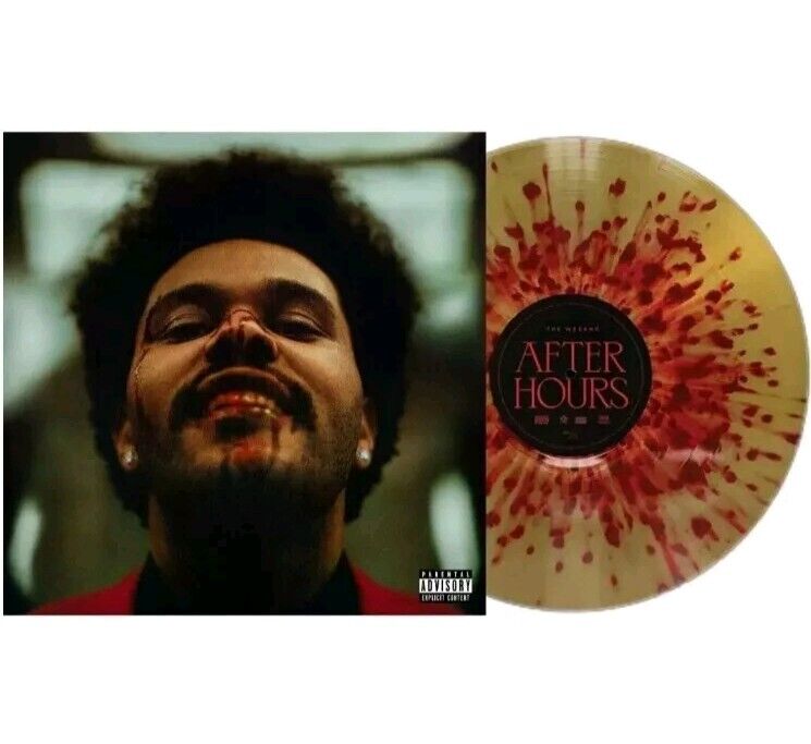 Sealed, Creased Cover: The Weeknd 2020 After Hours LE Red Splatter Gold Vinyl LP