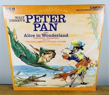 Vintage 1968 Disney Peter Pan Alice in Wonderland Vinyl LP RCA CAS-1009 picture