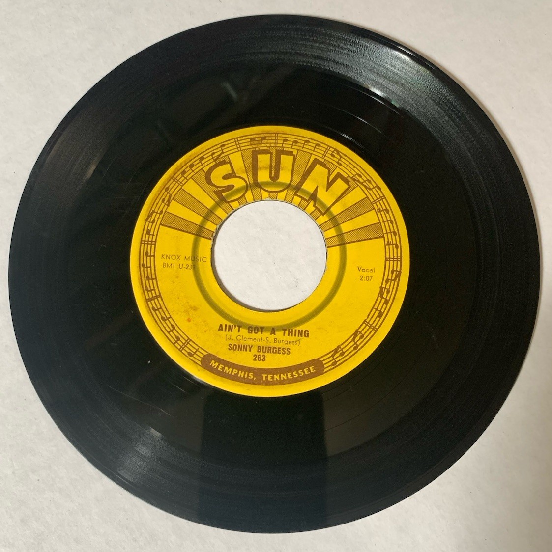 Sonny Burgess – Ain\'t Got A Thing / Restless 1957 SUN 263