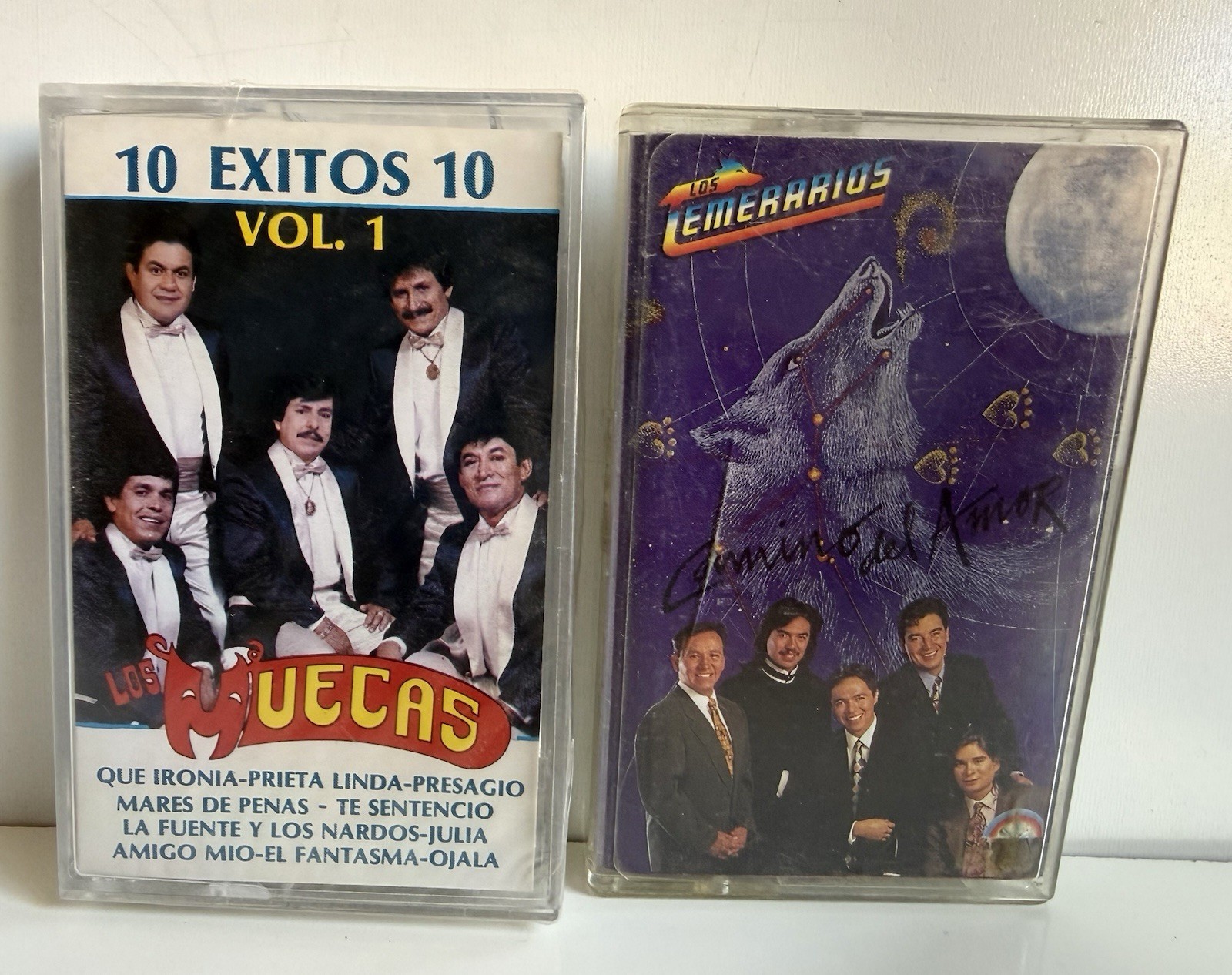 Los Temerarios Camino Del Amor + Los Muecas 10 Exitos Cassette Lot Sealed VG