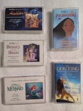Lot Of 5 Walt Disney Soundtrack Cassettes Aladdin Lion King Beauty & The Beast  picture