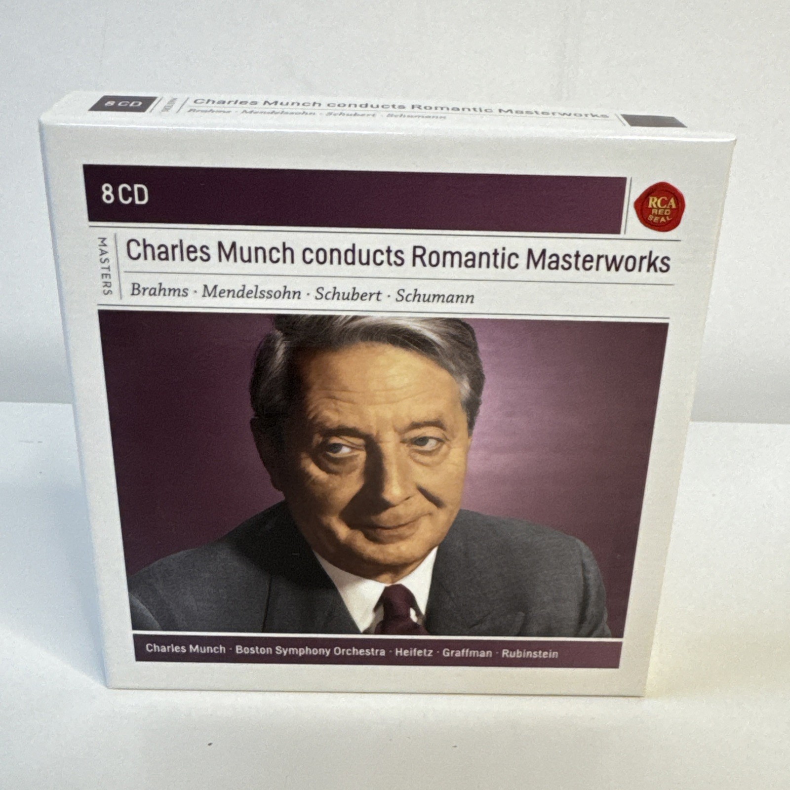 RARE Charles Munch conducts Romantic Masterworks 8 CD Box Set RCA Red Seal