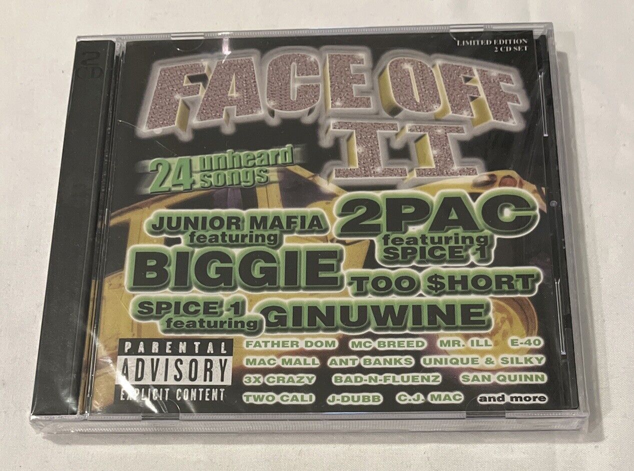 Face Off II CD 2Pac Spice 1 Ginuwine Too$hort Junior Mafia Biggie J Dubb Unique