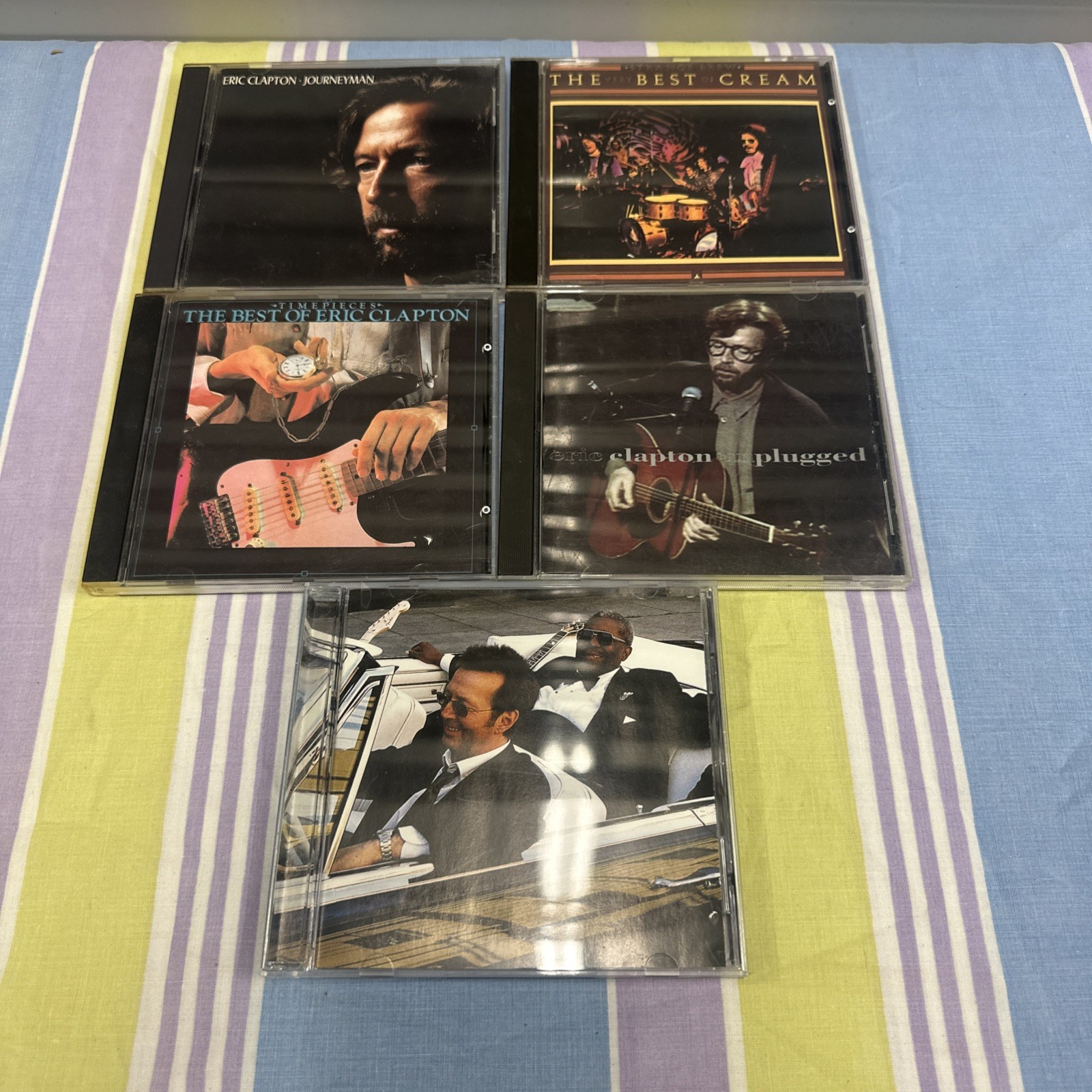 Lot (5) ERIC CLAPTON/Cream CD: BB King, Unplugged, Journeyman Strange Brew