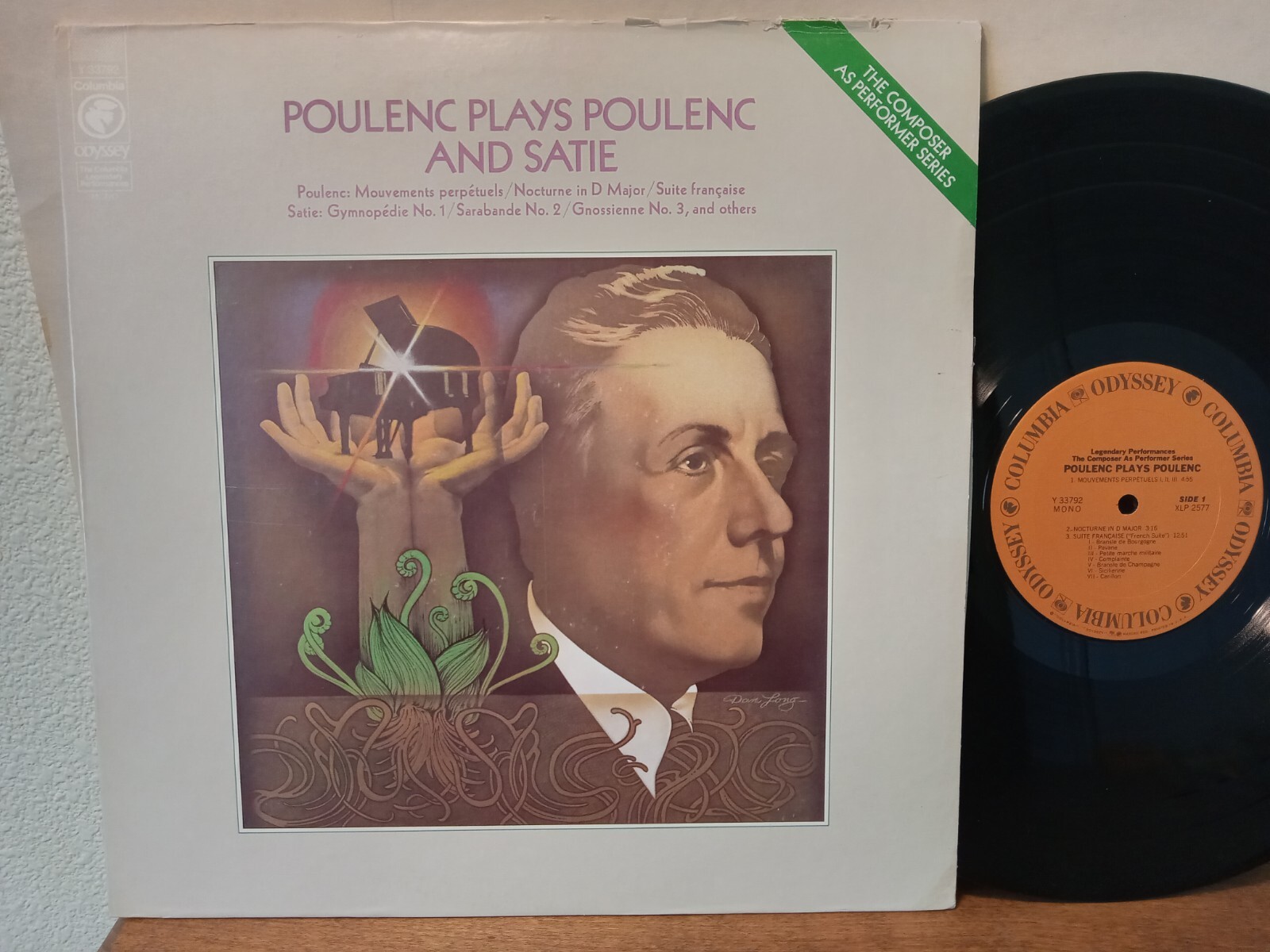 Francis Poulenc Plays Poulenc and Erik Satie LP NM Columbia Odyssey Y 33792 Mono