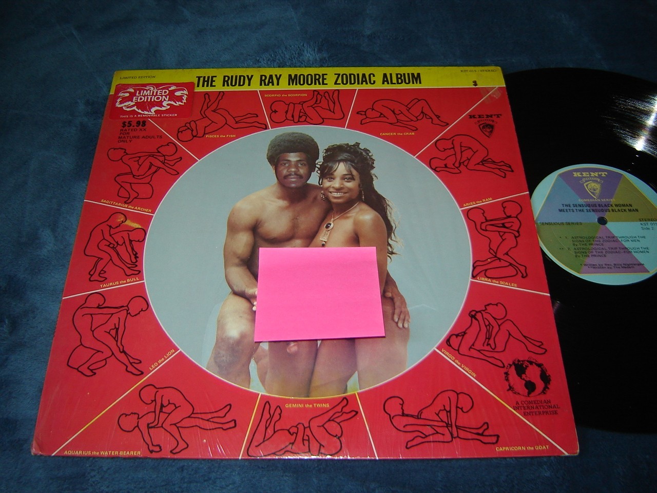 The Rudy Ray Moore Zodiac Album LP in shrink top shape rare nude cover