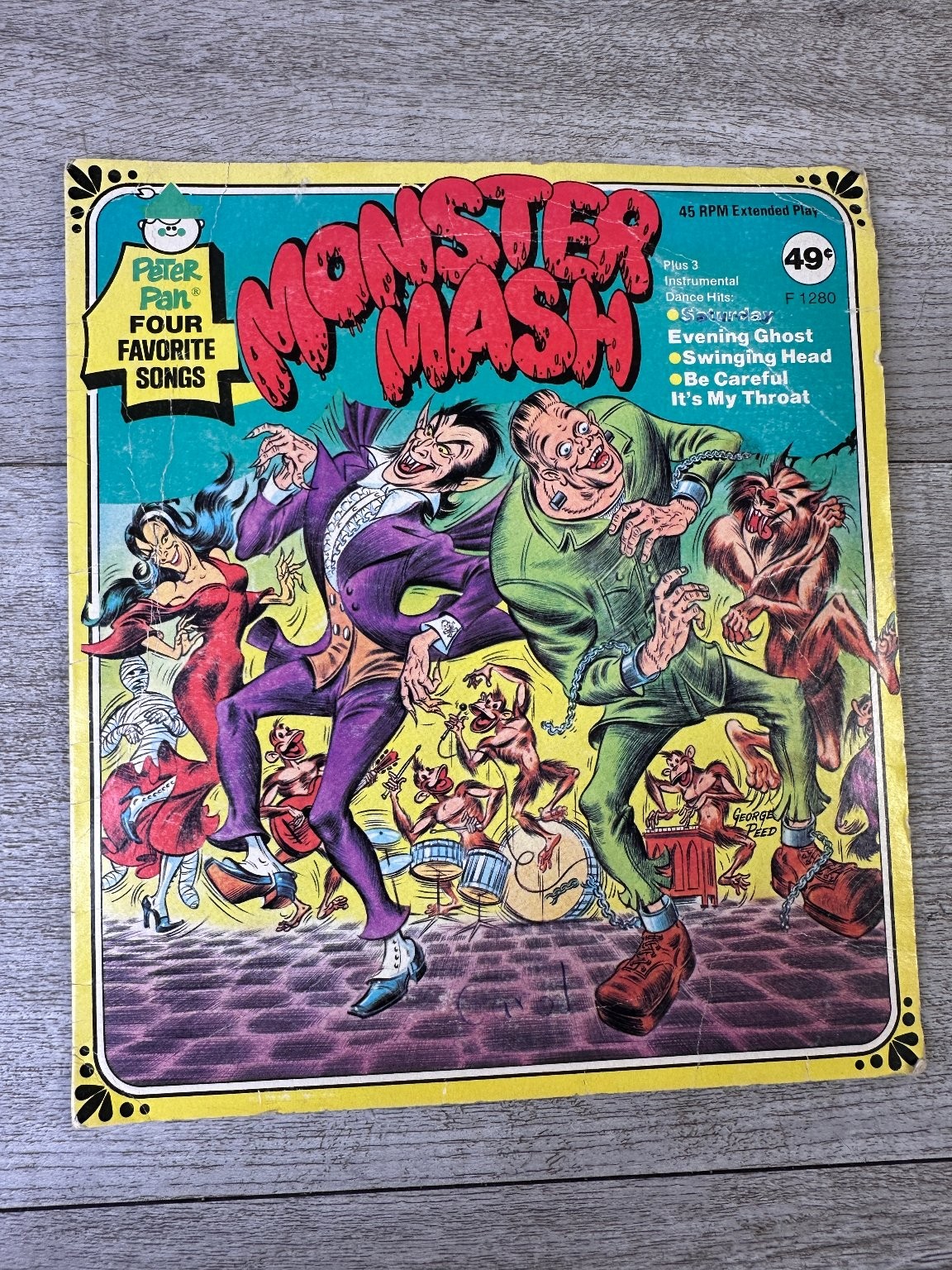 Peter Pan Records - Monster Mash EP Record 1970s Novelty Children's 45 RPM