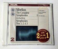 Sibelius Complete Symphonies Vol 1 Nos 1 2 4 5 Sir Colin Davis BSO 2 CD Duo Set picture