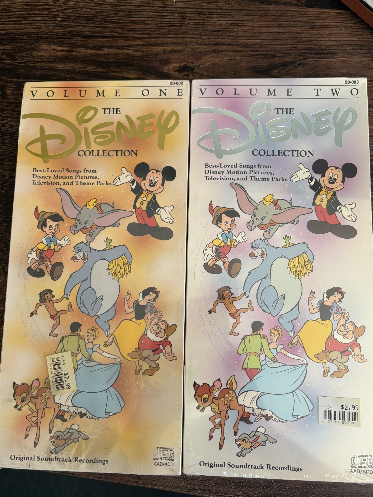 The Disney Collection Volume One and Two Mint in Longboxes Audio CDs Shrink
