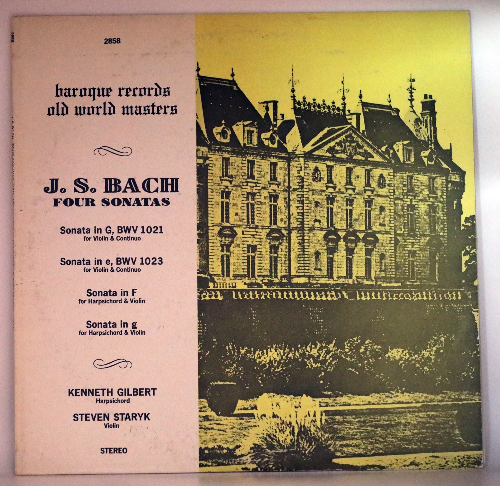 J S BACH / Vinyl Record J.S Bach Four Sonatas Old World Masters