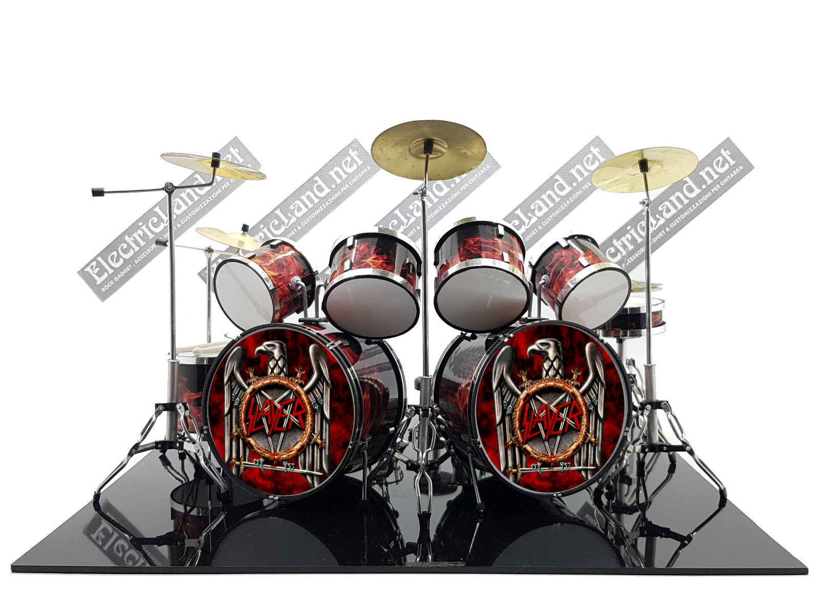 Mini Drum set SLAYER pentagram tribute miniature model scale 1:4 collectible 