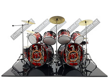 Mini Drum set SLAYER pentagram tribute miniature model scale 1:4 collectible picture