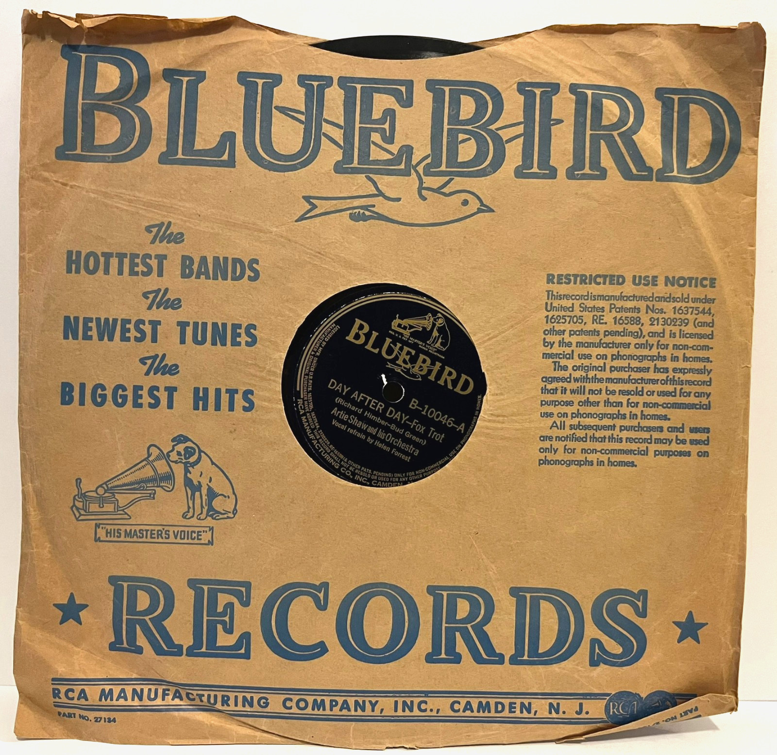 ARTIE SHAW - Day After Day / Deep In A Dream (1938) 10\
