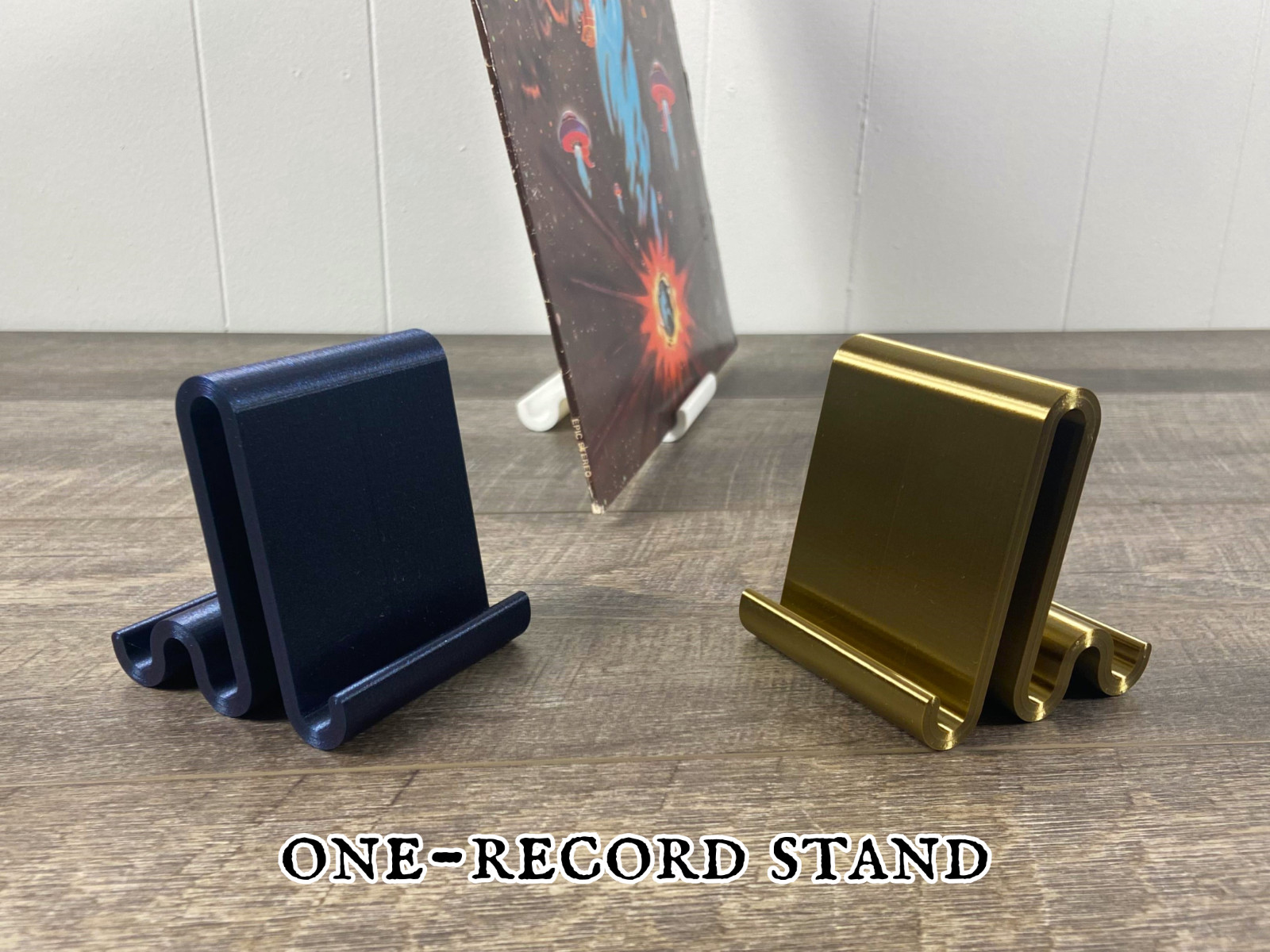 Wavy Display Stand for Vinyl Records - Retro Loopy Tabletop Album Sleeve Holder