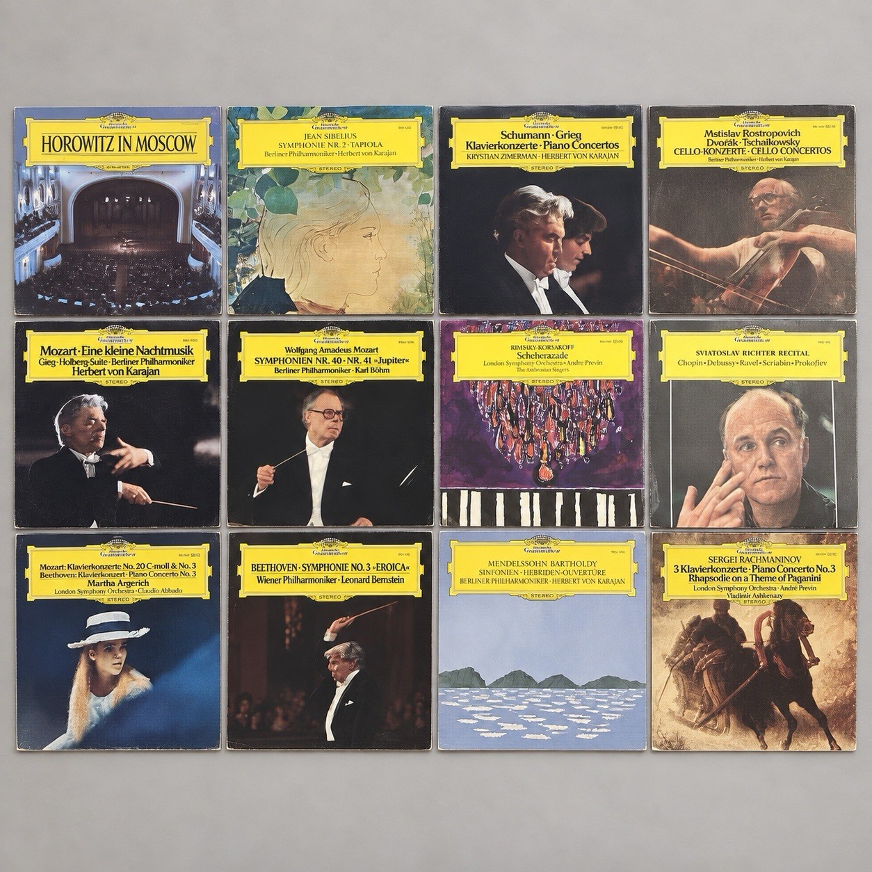 12 Deutsche Grammophon Classical LP Lot Richter Karajan Horowitz Vinyl VG+