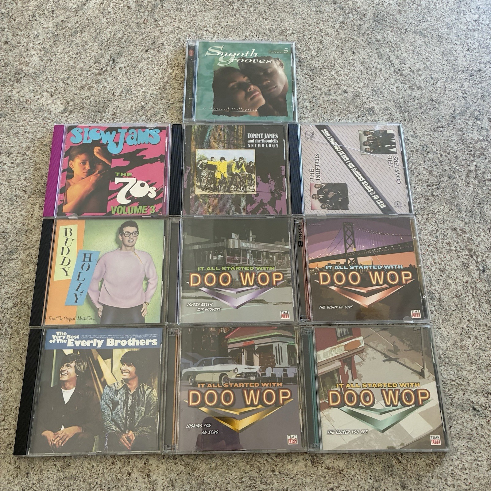 Doo Wop Lot of 10 -  Everly Brothers, Tommy James, 70\'s Slow Jams Tested Working