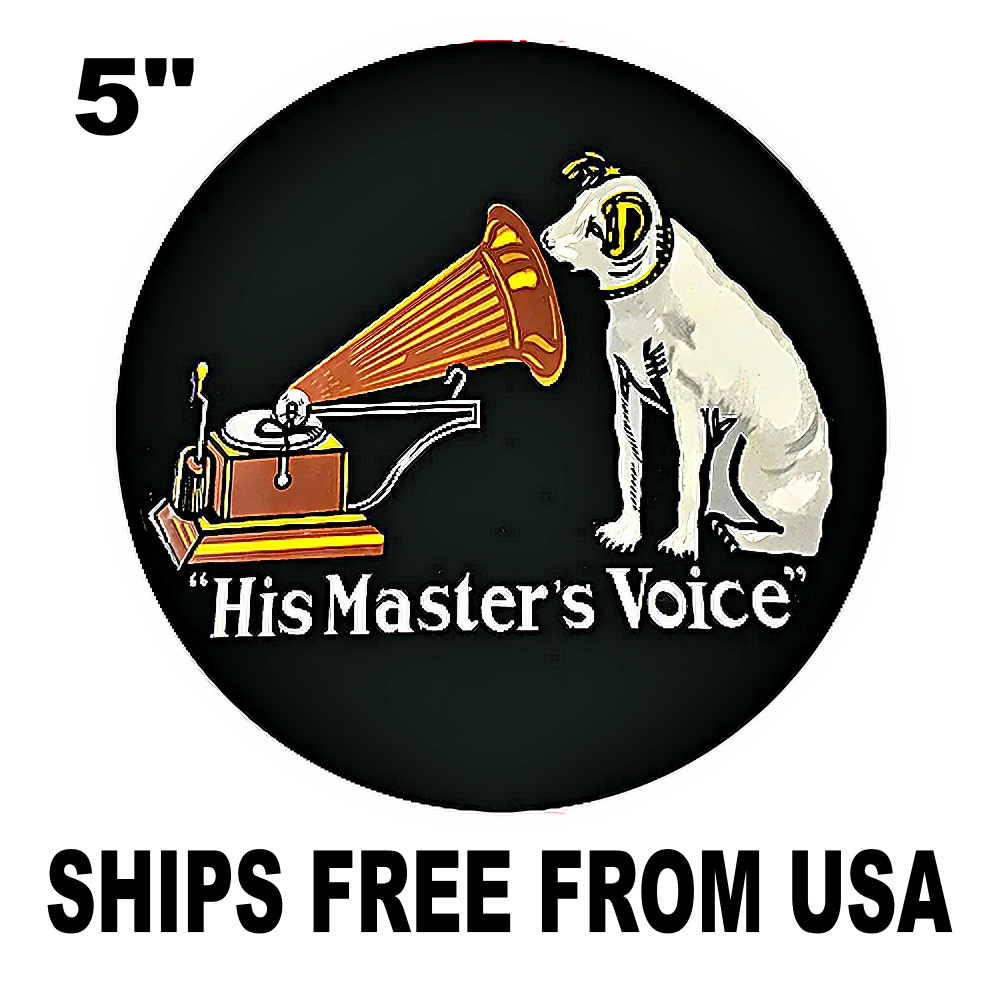 RCA VICTOR DOG Sticker-Decal  NIPPER the Dog- His Master\'s Voice -5 INCH