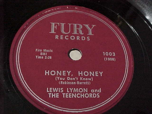 LEWIS LYMON AND THE TEENCHORDS - HONEY, HONEY / PLEASE TELL THE ANGELS