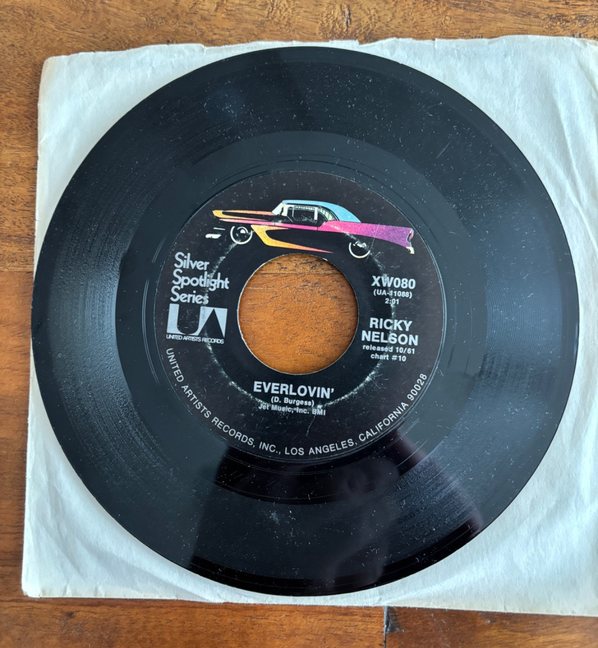 Ricky Nelson Everlovin\' / Wonder Like You 1961 United Artists XW080 near mint