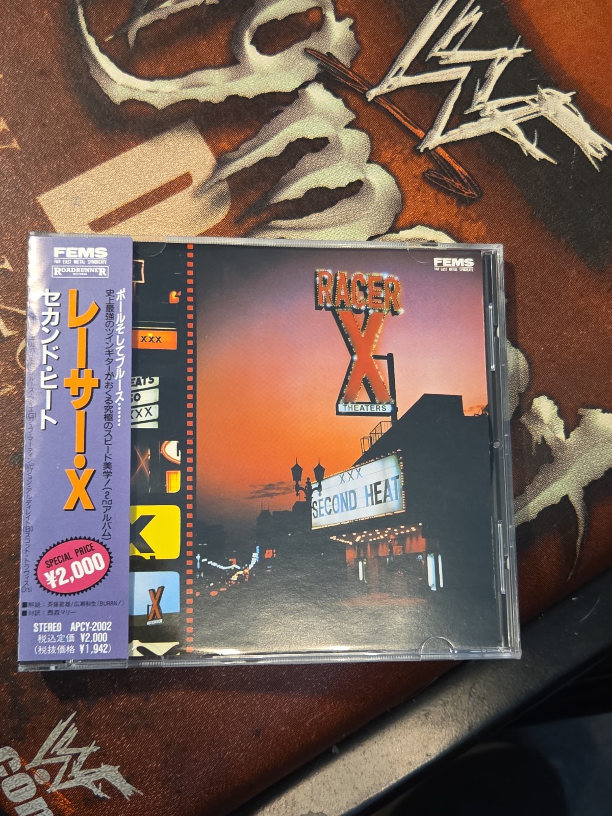 Racer X Second Heat JAPAN CD APCY-2002 OBI Paul Gilbert Bruce Bouillet FEMS 1991
