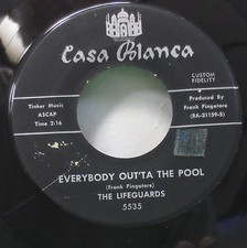 ROCKABILLY SURF INSTRO LIFEGUARDS EVERYBODY OUT 1959 CASA BLANCA 45 picture