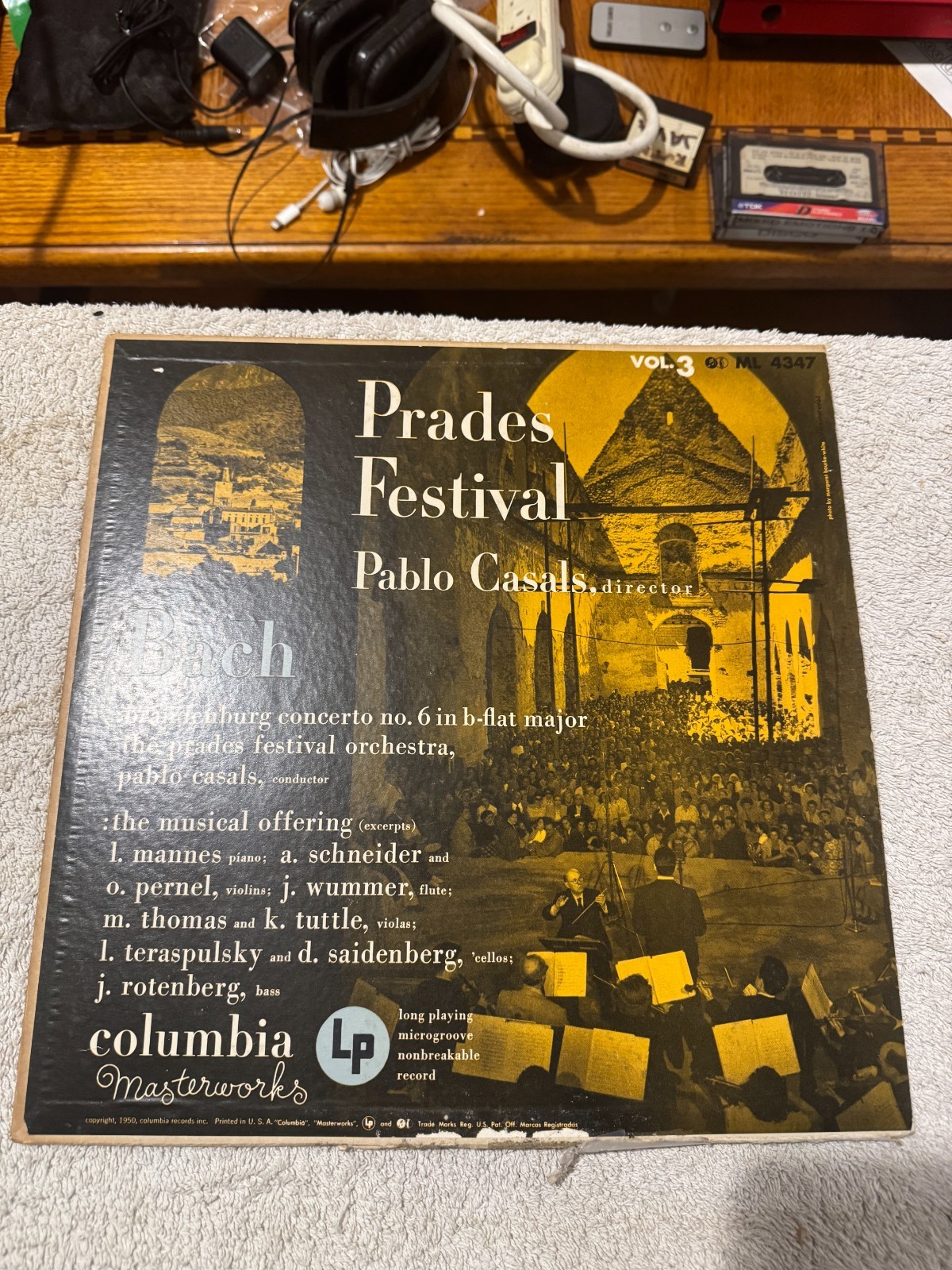 Pablo Casals Prades Festival Orchestra Vol. 3 LP - GOOD CONDITION W/DUST SLEEVE
