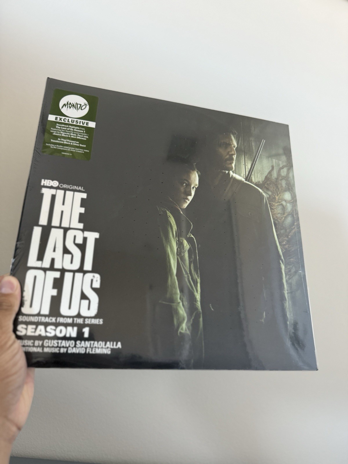 The Last Of Us Season 1 Mondo Vinyl Soundtrack Black And Silver Swirl In Hand