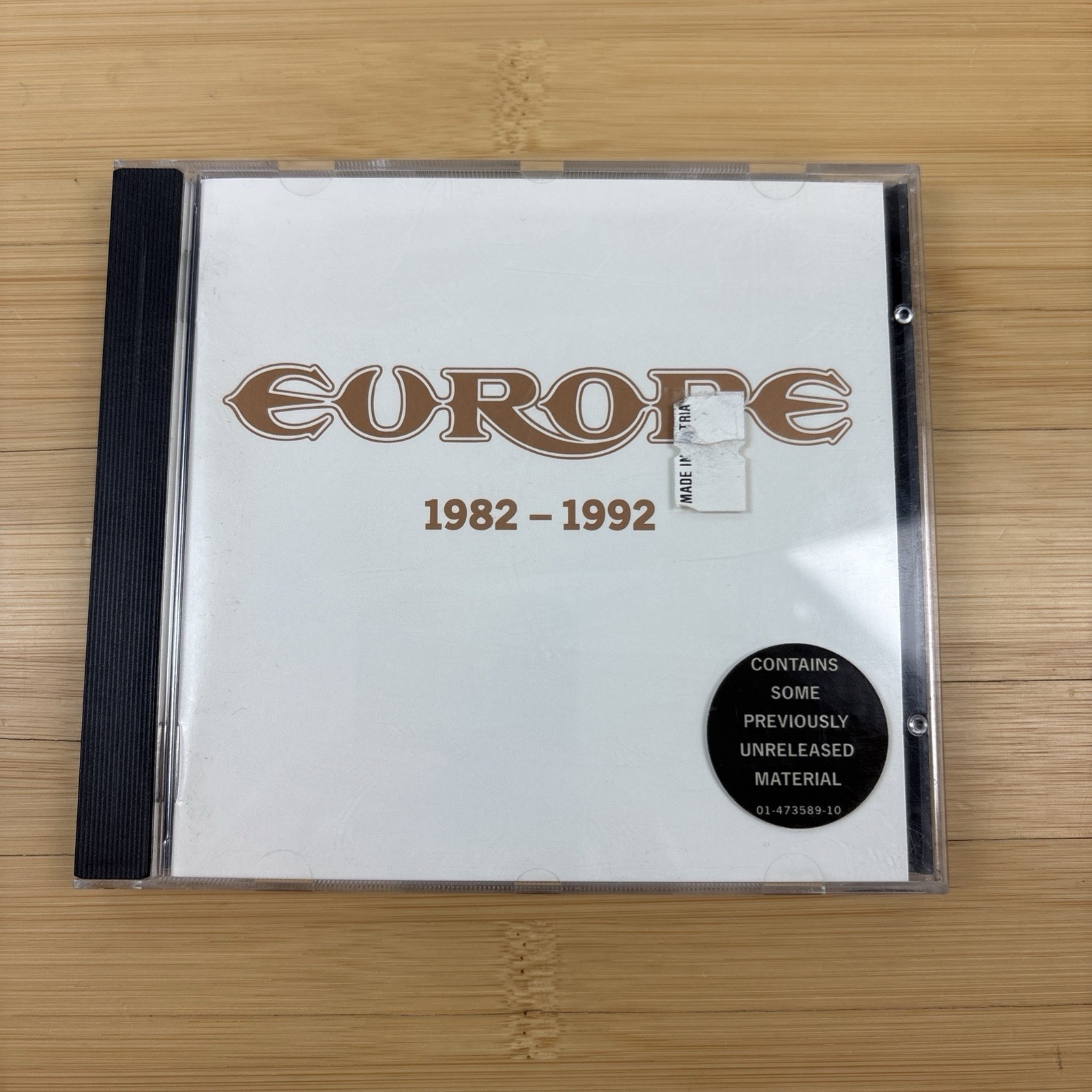 1982-1992 - Europe (CD 1993) Joey Tempest NRMT Import CD Austria Epic 473589-2