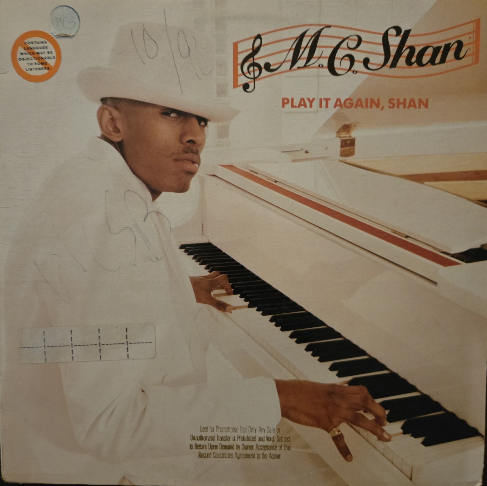 MC SHAN - Play It Again, Shan, 1990 US, Cold Chillin/Warner Bros Records PROMO