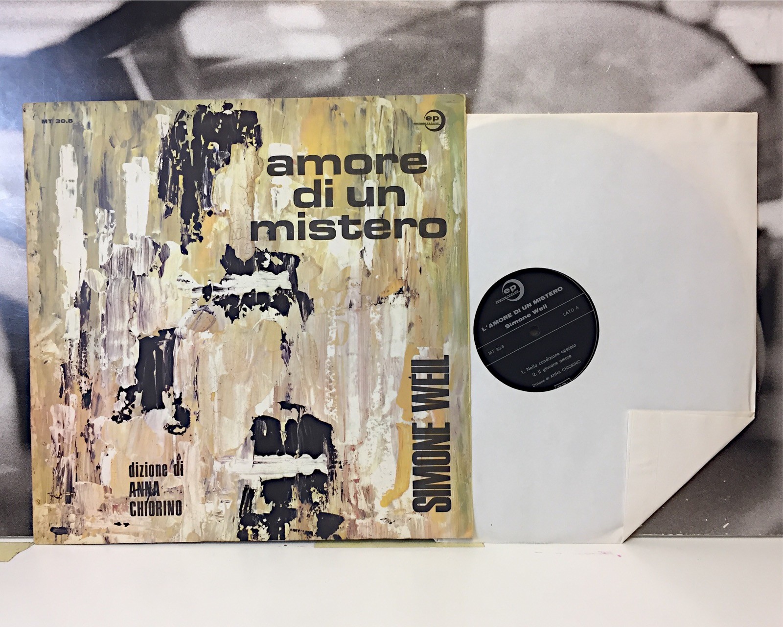 Simone Weil - L\'Amour Di Uno Mystère - Diction Anna Chiorino LP Editions Épîtres